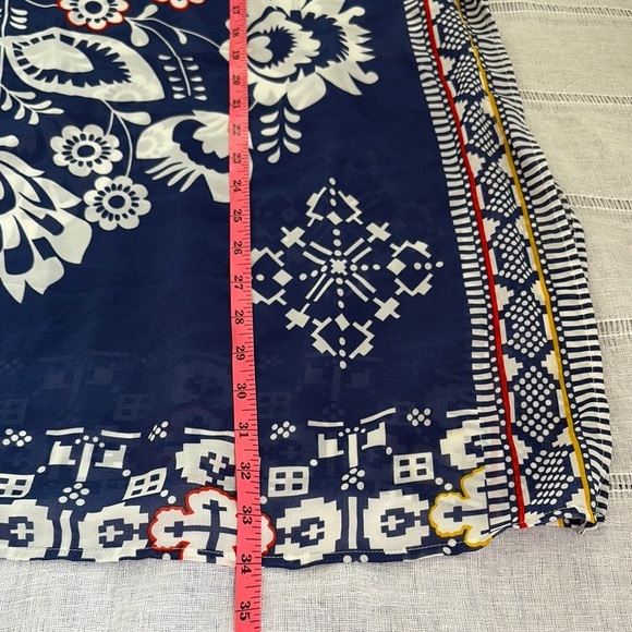 Cupshe Blue and White Boxy Tunic Coverup - Picture 11 of 12